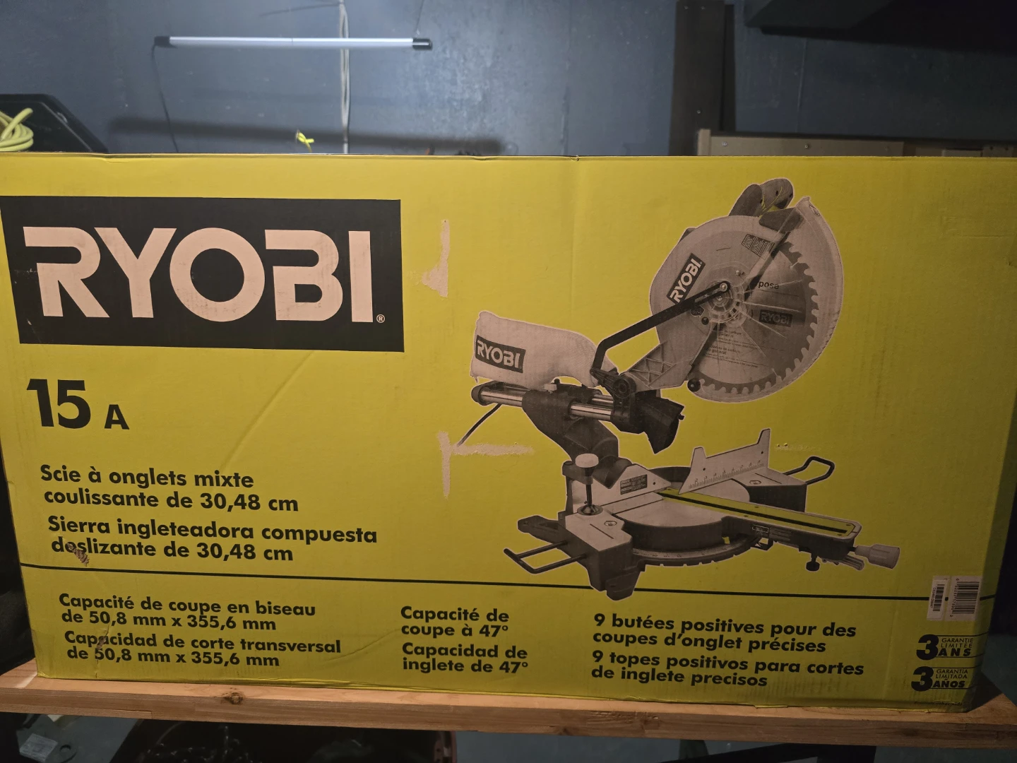 RYOBI 15 Amp 12-Inch Sliding Compound Miter Saw - photo 2