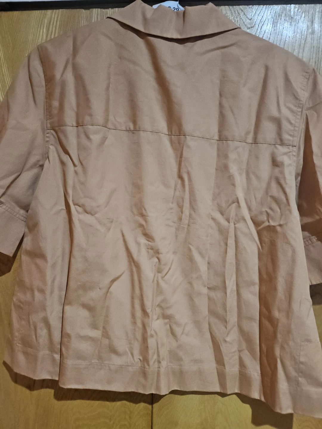 Club Monaco Sandstone Tan Cropped Collar Shirt - Size M - photo 5