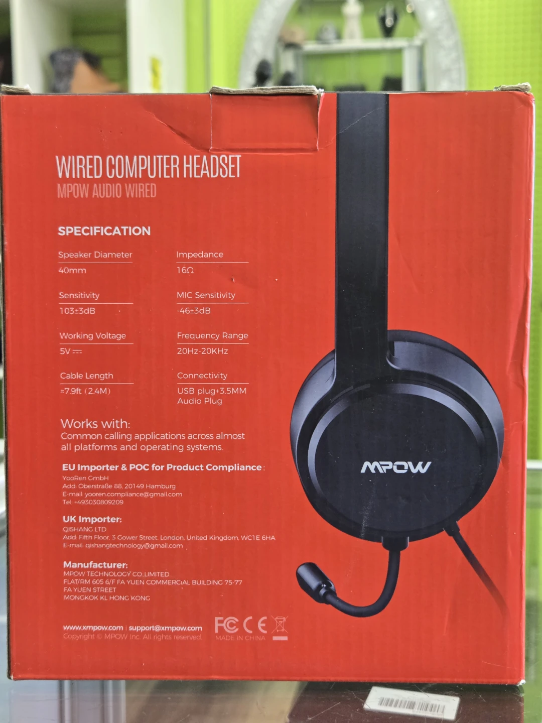 MPOW Wired Computer Headset w/ Microphone - New 🎧💻 - photo 3