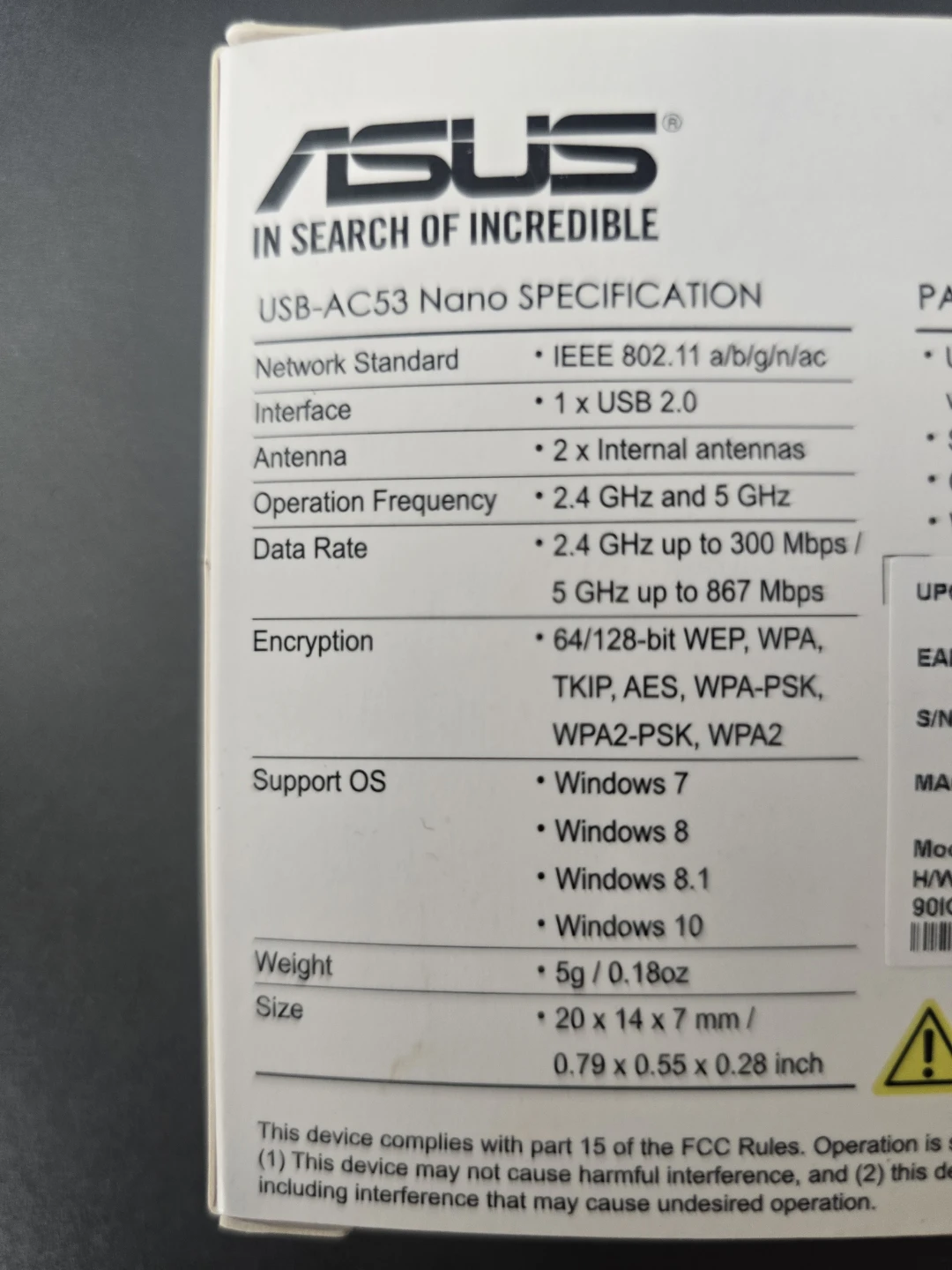 ASUS USB-AC53 Nano USB Wi-Fi Adapter - photo 3