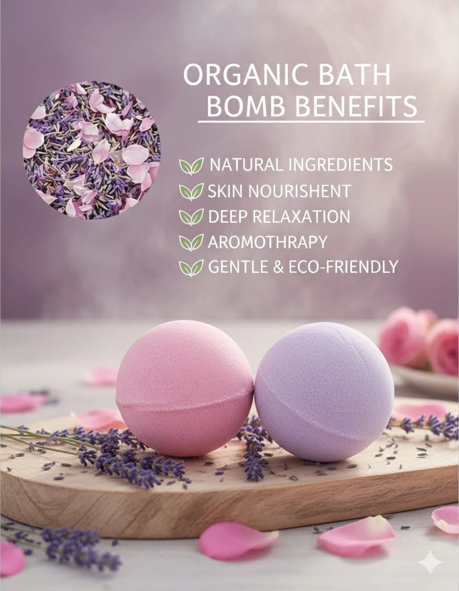 Bath Bombs Gift Set - 6 Organic Handmade Bath Bombs - photo 4