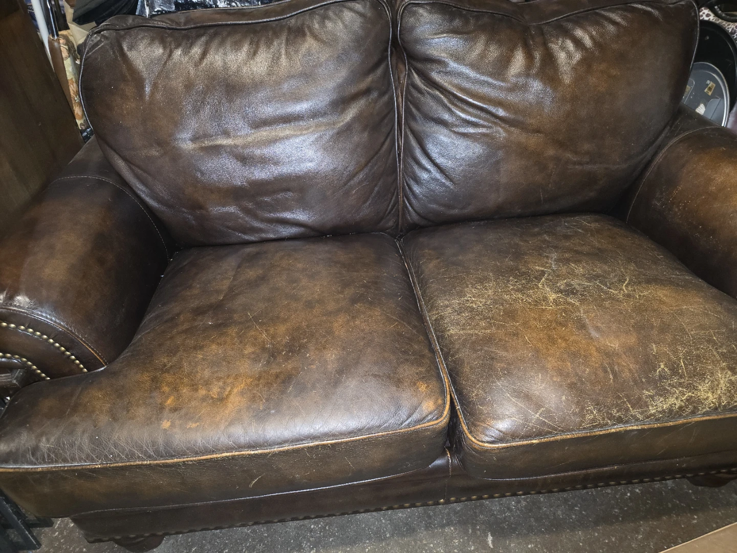 Lazy Boy Leather Loveseat & Matching Sofa