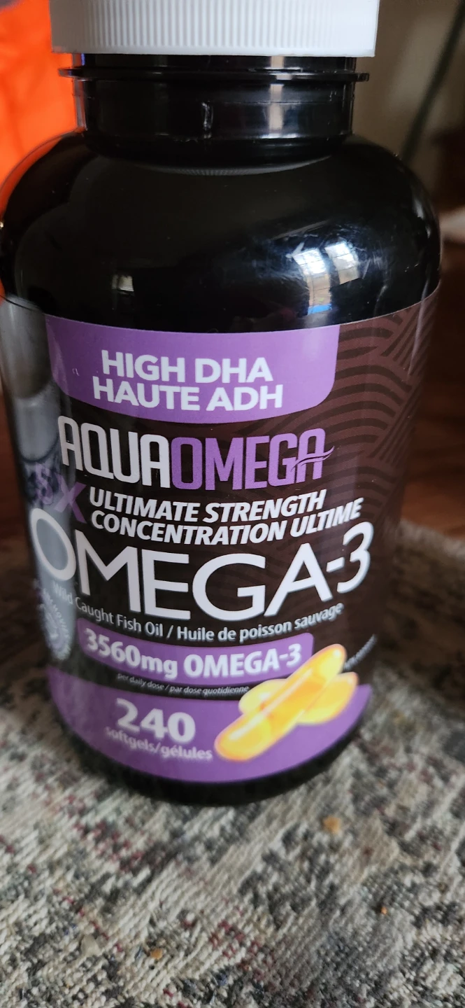 AquaOmega Ultimate Strength Omega-3 Fish Oil - 240 Softgels