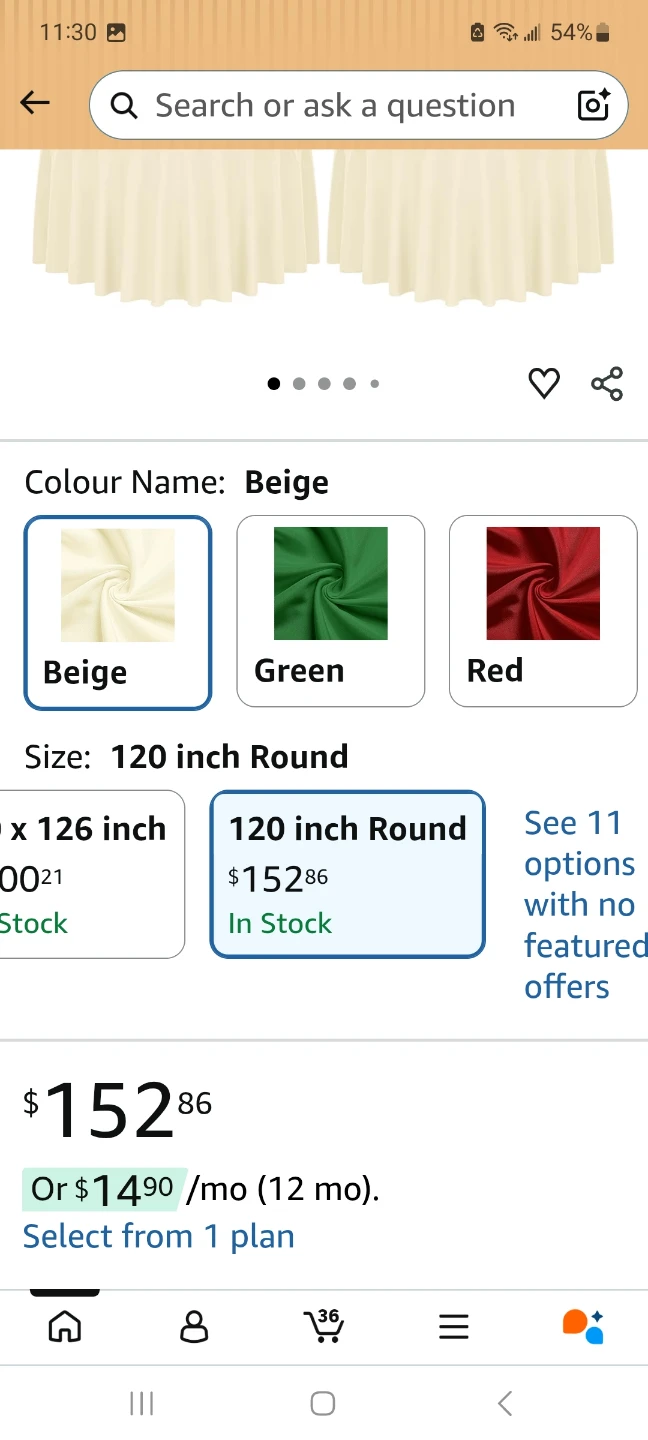 YMHPPRIDE 6 Pack Beige Tablecloths - 120 Inch Round Polyester - photo 5