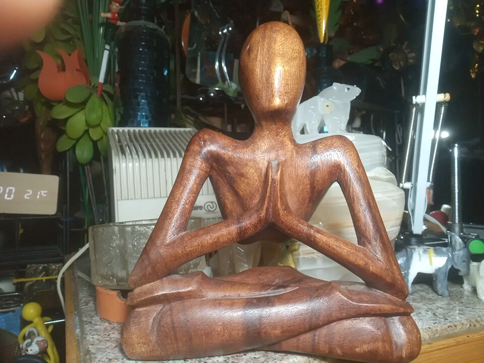 Wooden Yoga Meditation Figurine