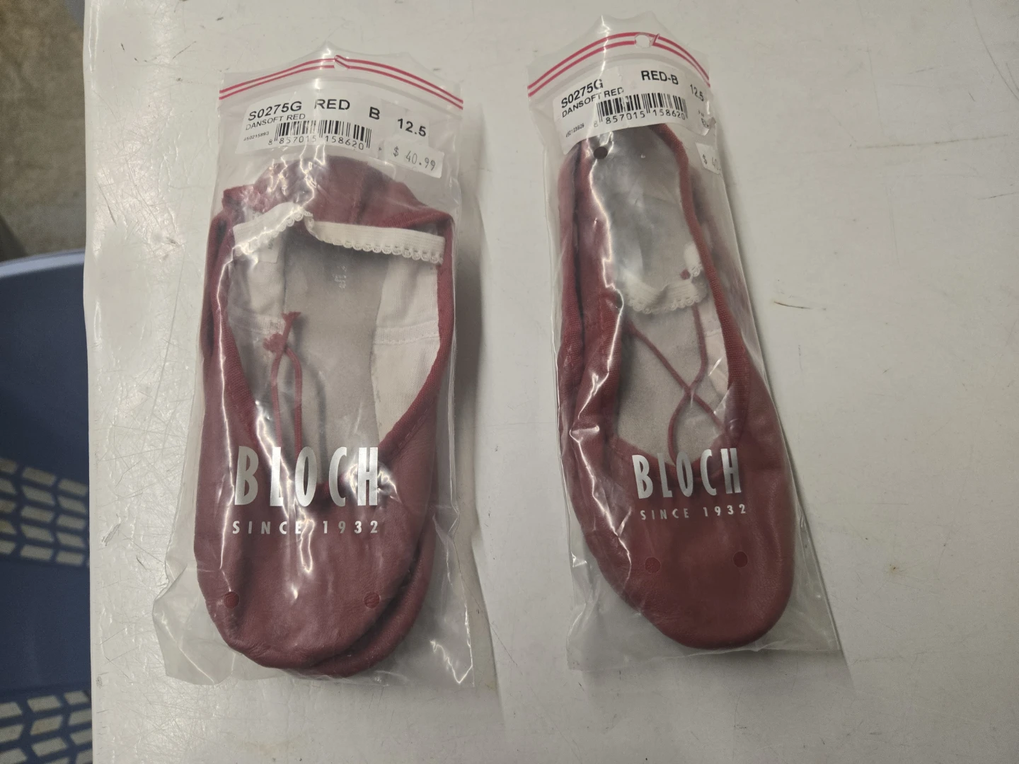 Bloch Red Ballet Slippers Size 12.5