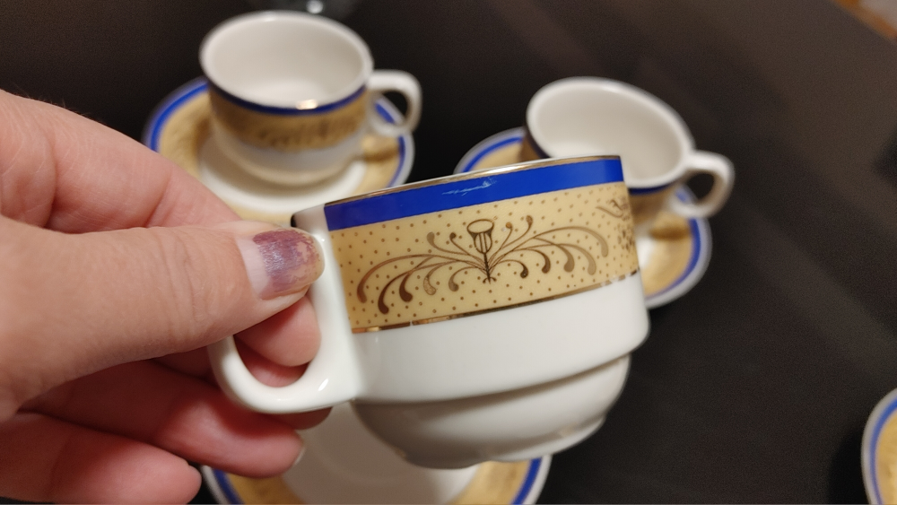 Set of 5 Espresso Cups and Saucers - photo 5