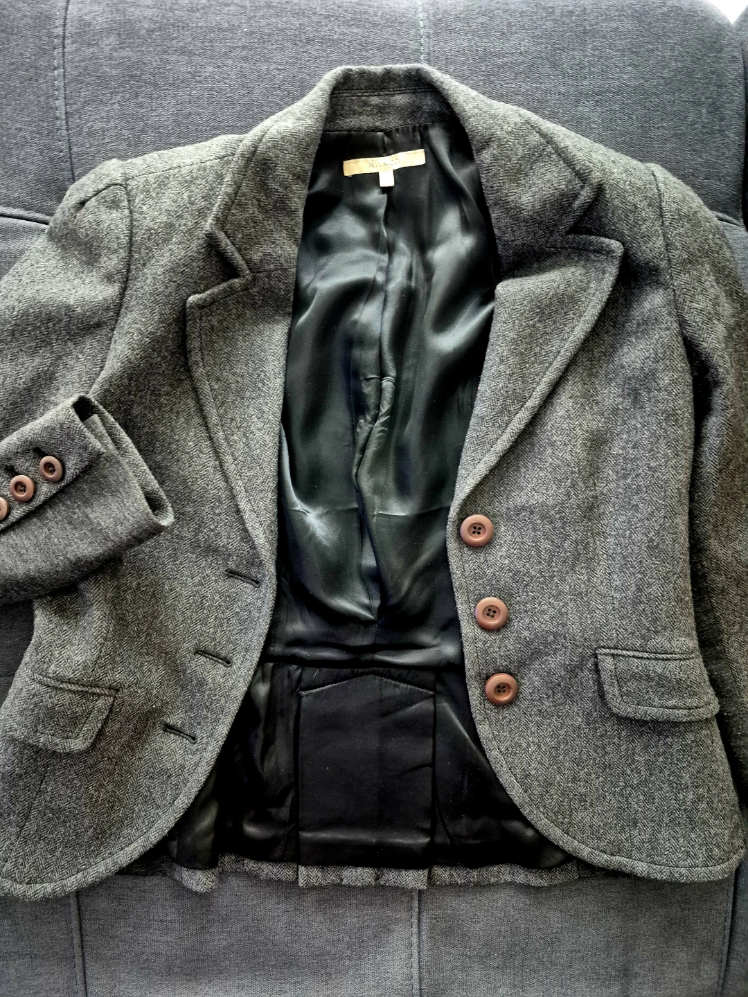 RW&CO. Grey Herringbone Blazer size 6 - photo 3