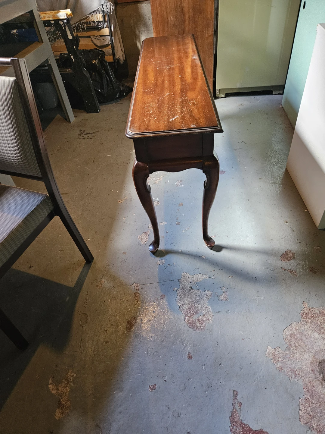 Vintage Wooden Console Table with Drawer - photo 5