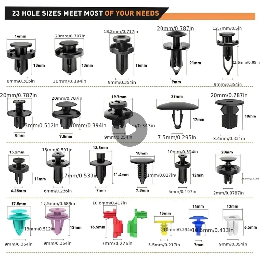 CAR CLIP RETAINERS PLUS TOOLS NEW 725 PC - photo 2