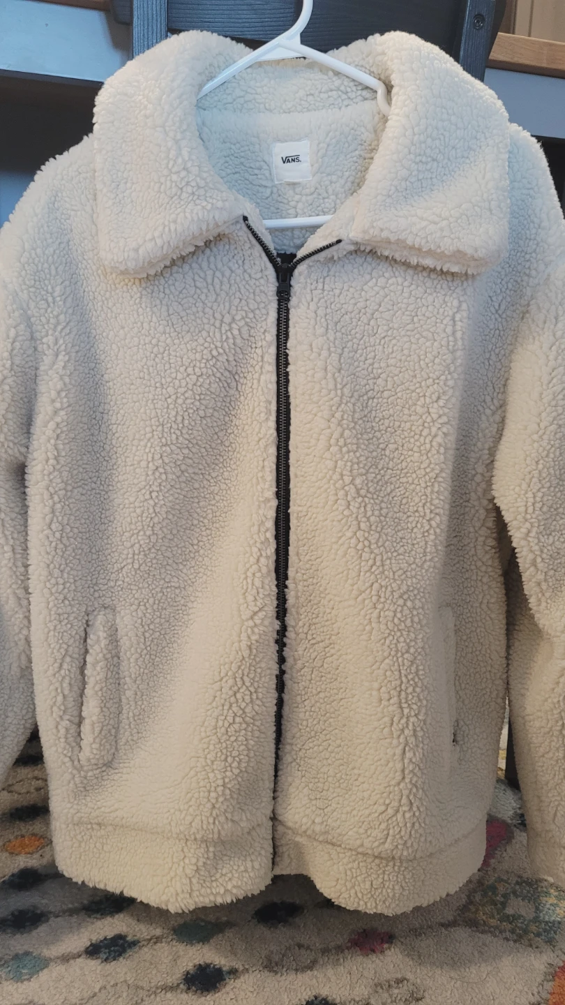 Vans Fleece Zip-Up Jacket - Cream