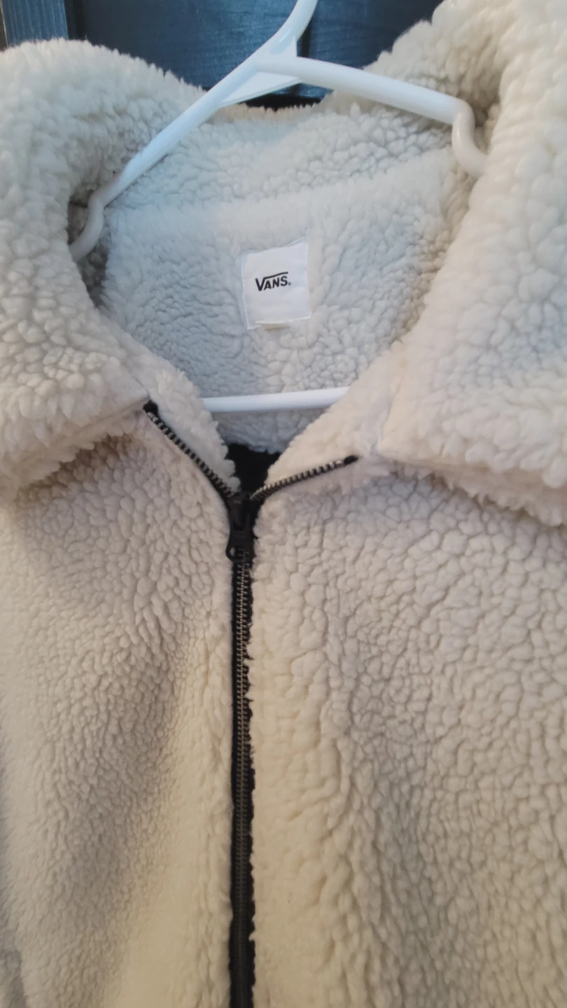 Vans Fleece Zip-Up Jacket - Cream - photo 3