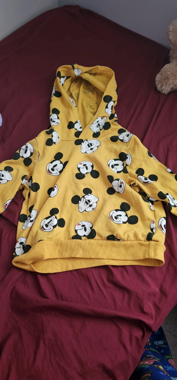 Disney Mickey Mouse Hoodie - Yellow - Size M (10/12)