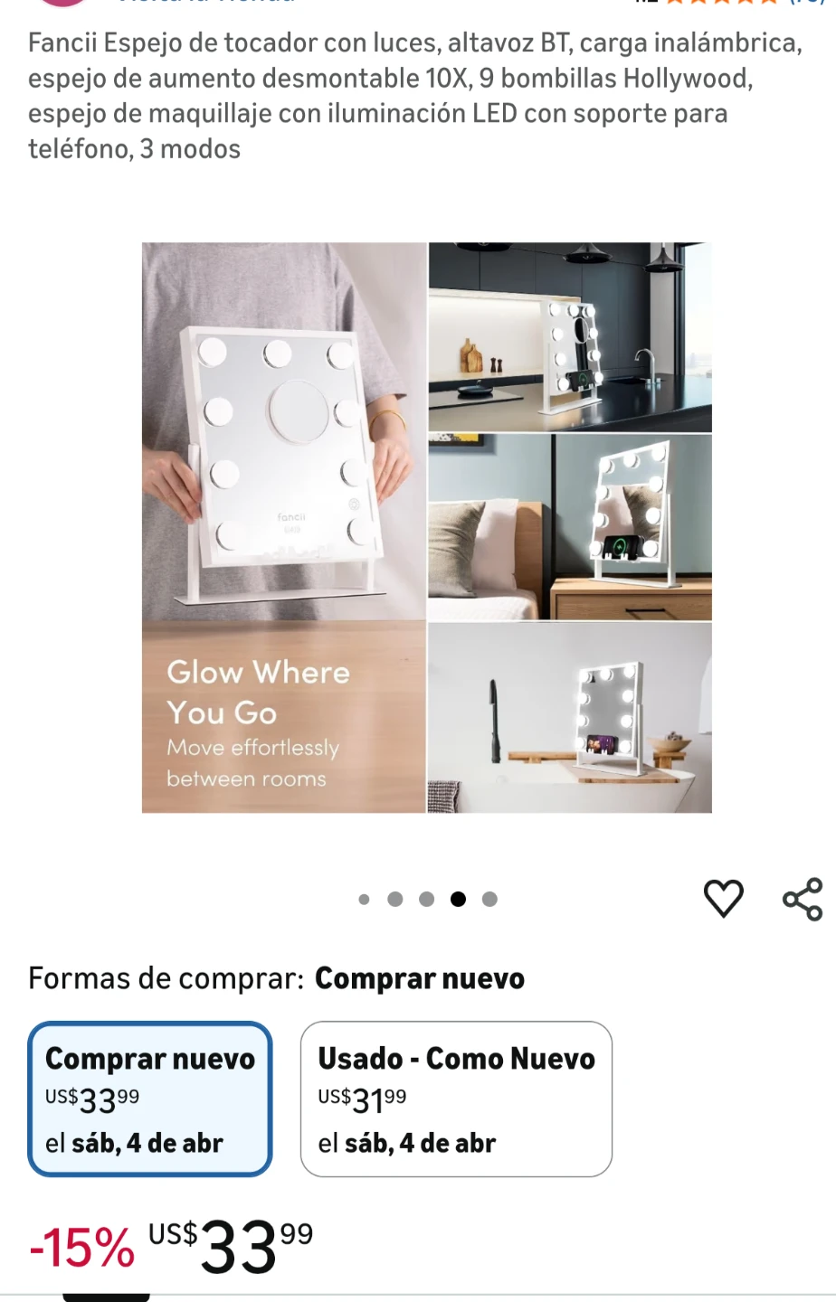 Espejo para maquillaje