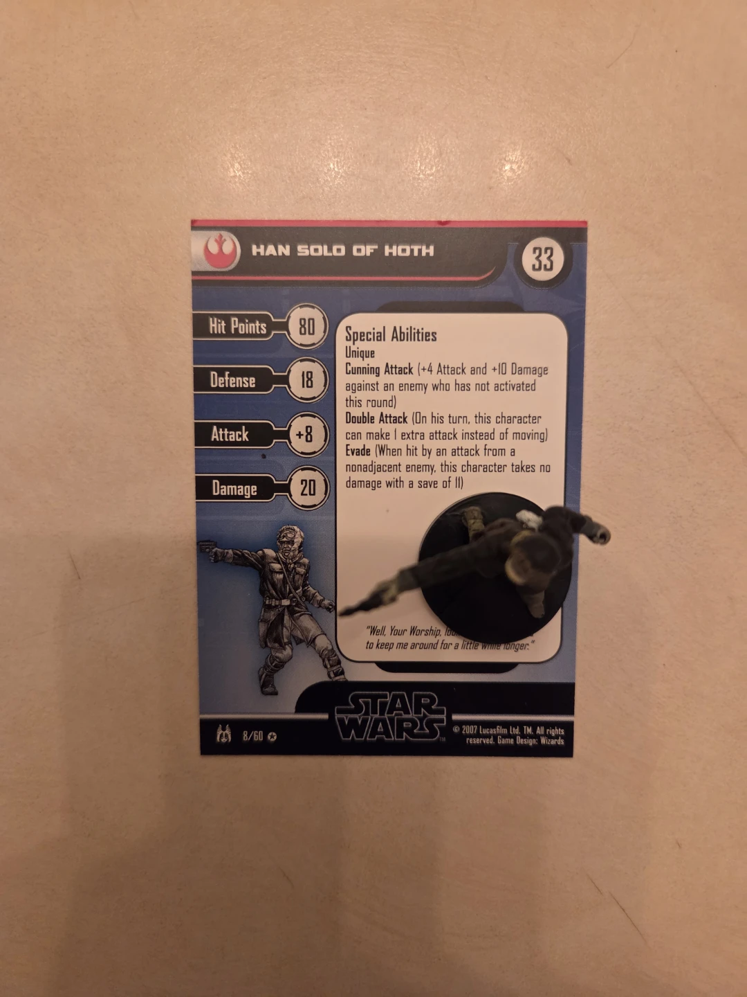 Star Wars Han Solo of Hoth Miniature Game Piece - photo 2