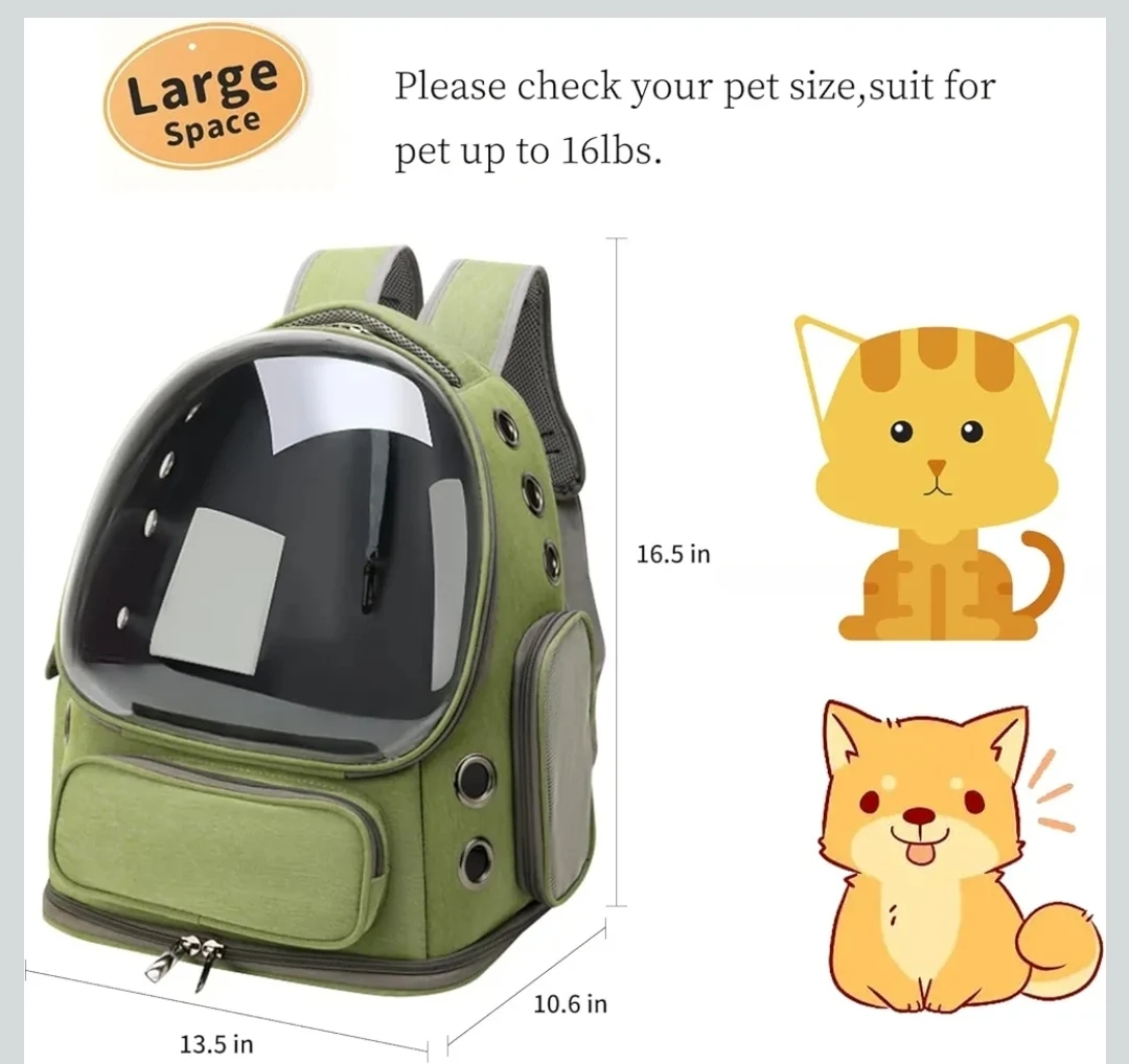 Pet Carrier Backpack - Green - photo 3