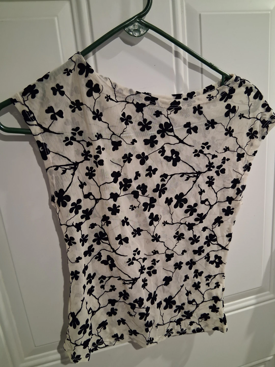 Women's Floral Print Sheer Top