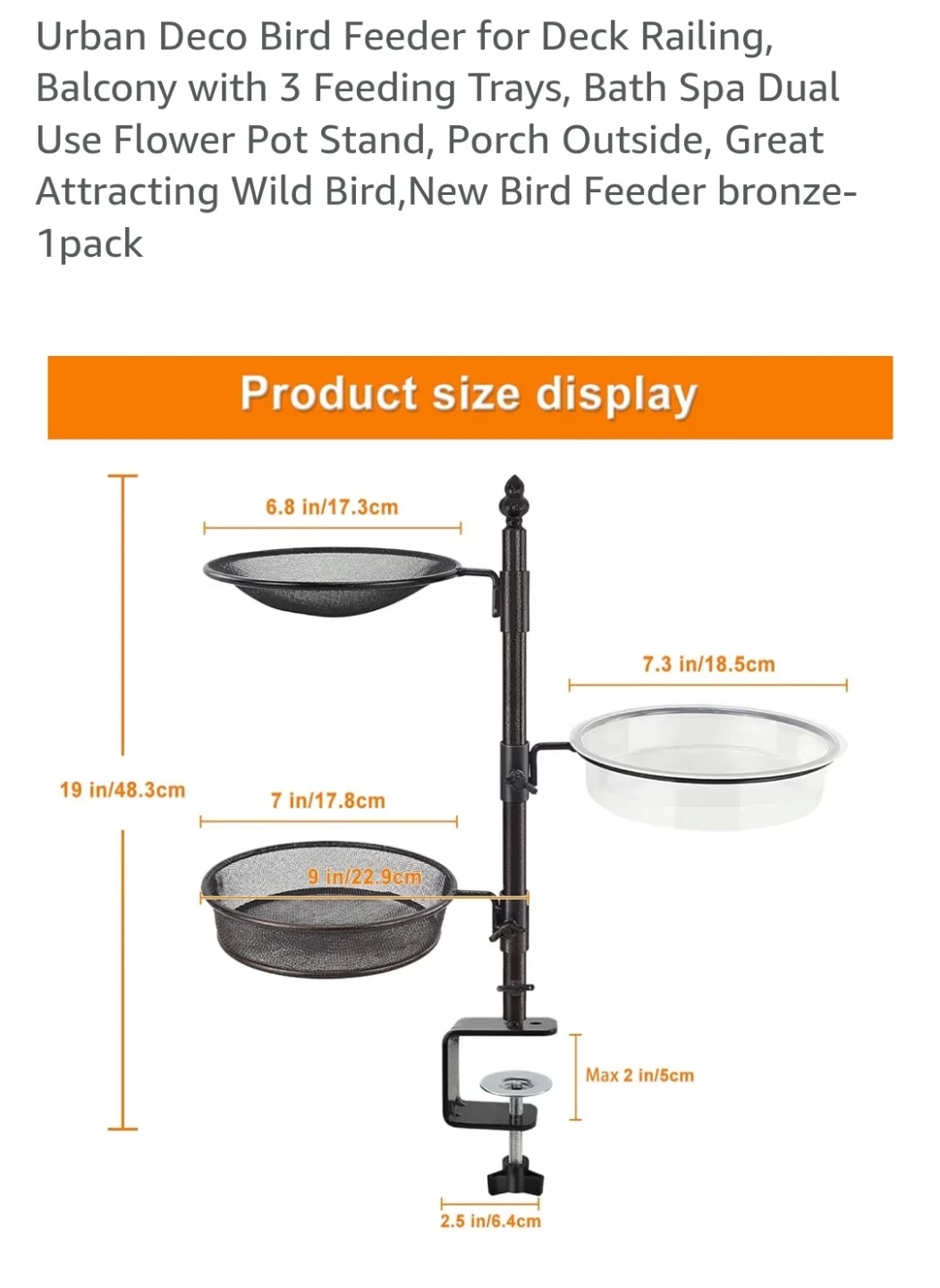 Deck bird feeder*new* - photo 2