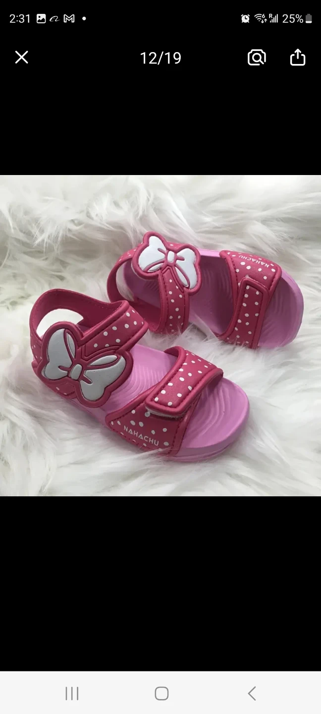 Pink polka dot sandals with bows - photo 2