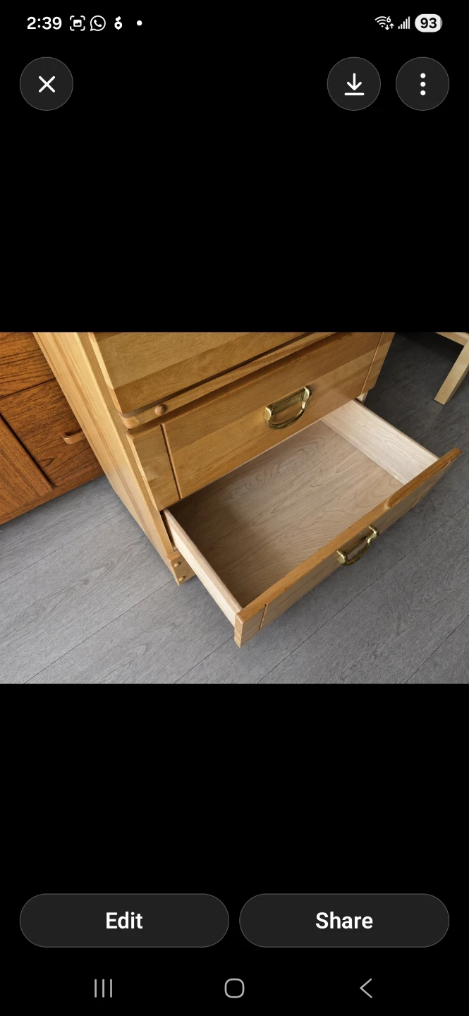 Light Wood Desk with 4 Drawers - photo 3