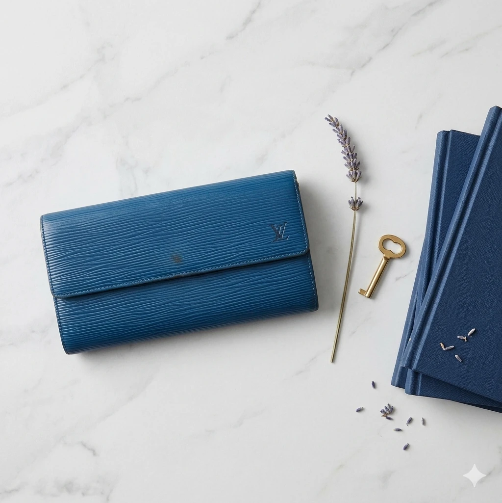 Louis Vuitton Blue Epi Leather International Long Wallet 🌱 - photo 2