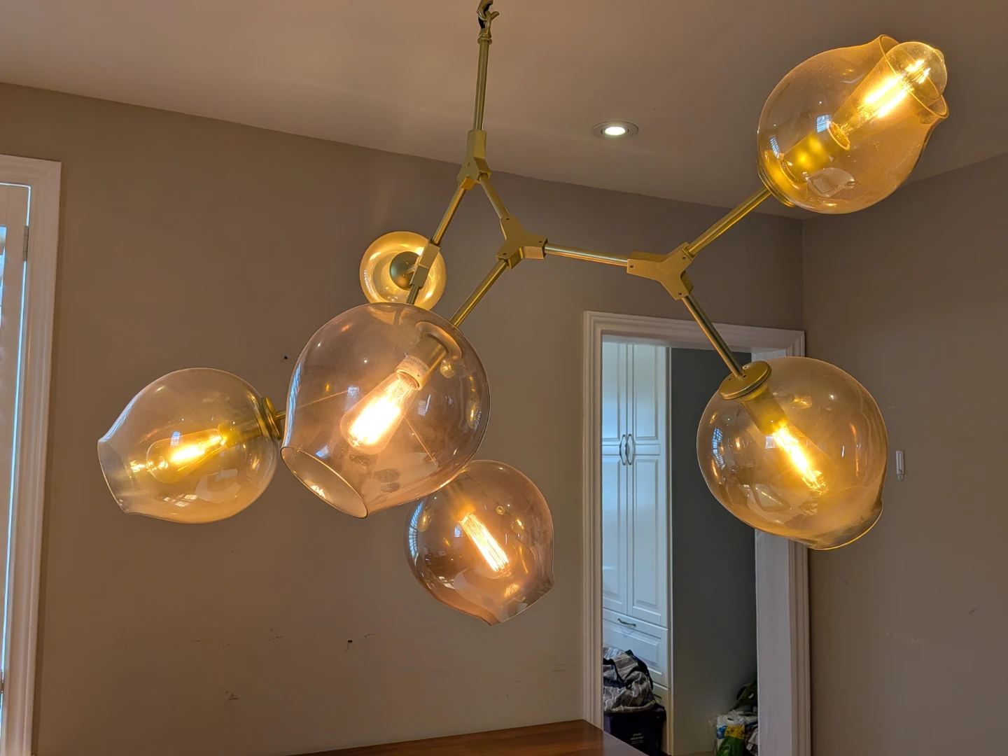 Modern Gold 5-Light Globe Chandelier