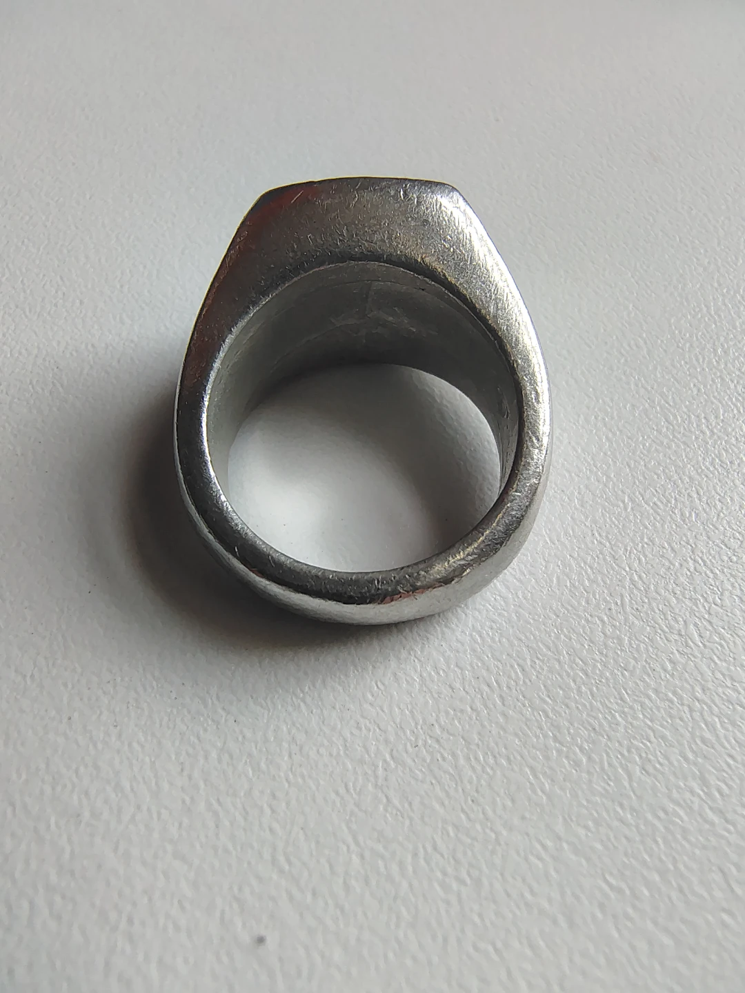 Night Mouse Signet Ring -Pewter- Size 7 - photo 5
