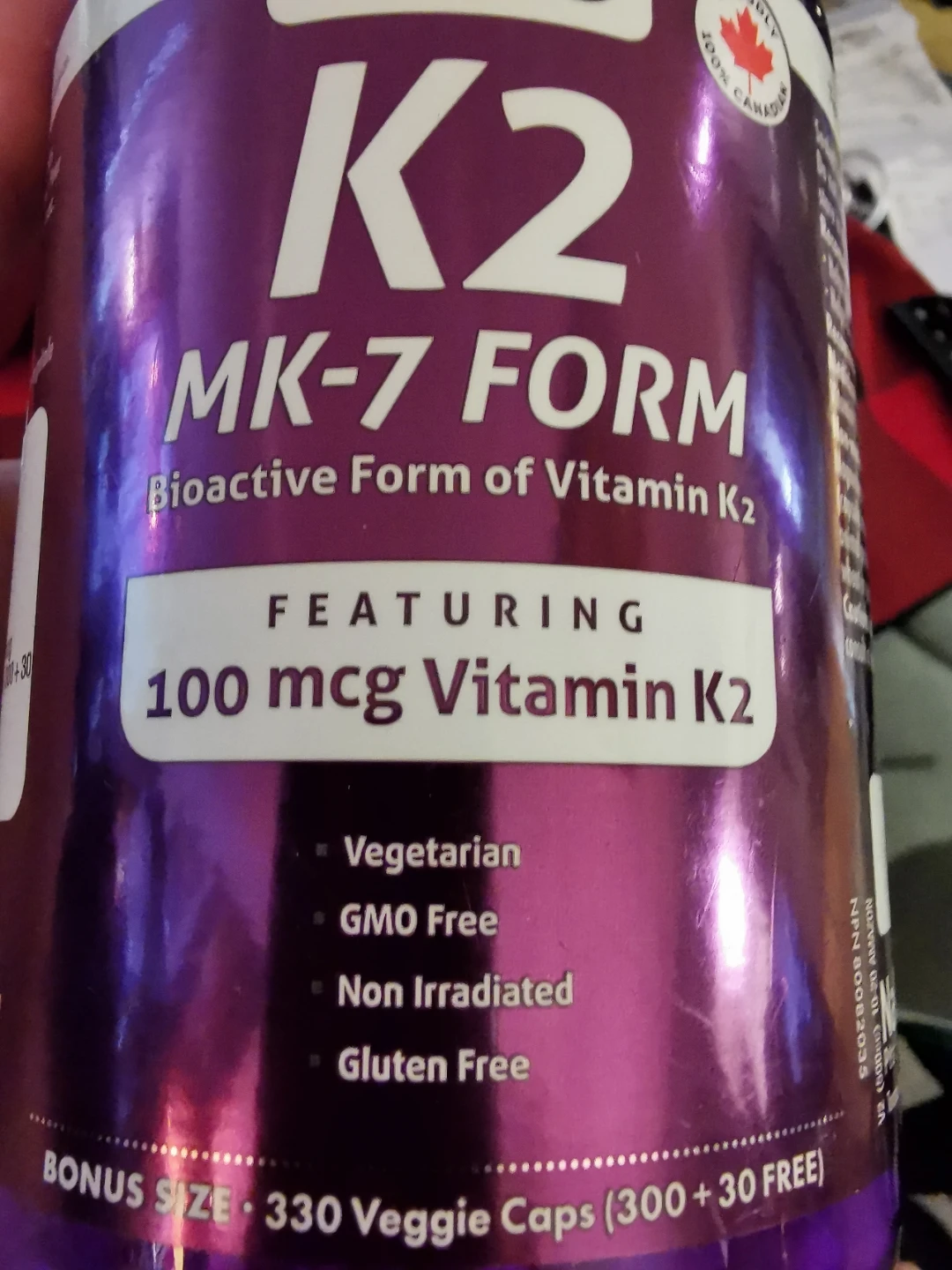 Naka Platinum Vitamin K2 MK-7 Form 330 Veggie Caps - photo 2