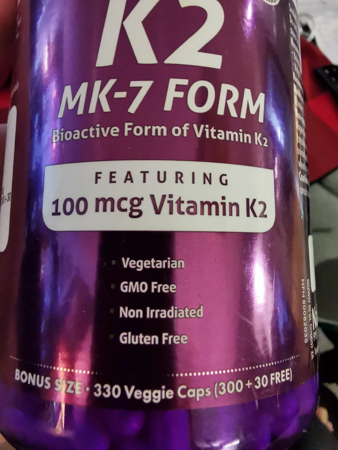 Naka Platinum Vitamin K2 MK-7 Form 330 Veggie Caps - photo 3
