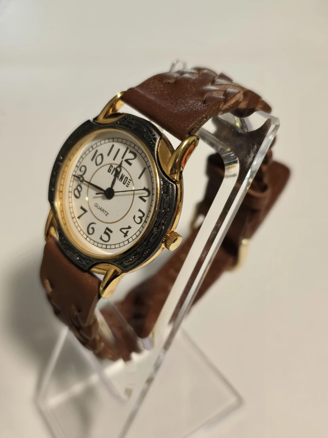 31.8mm Gitano Quartz Watch Brown Strap NEW BATTERY - photo 4