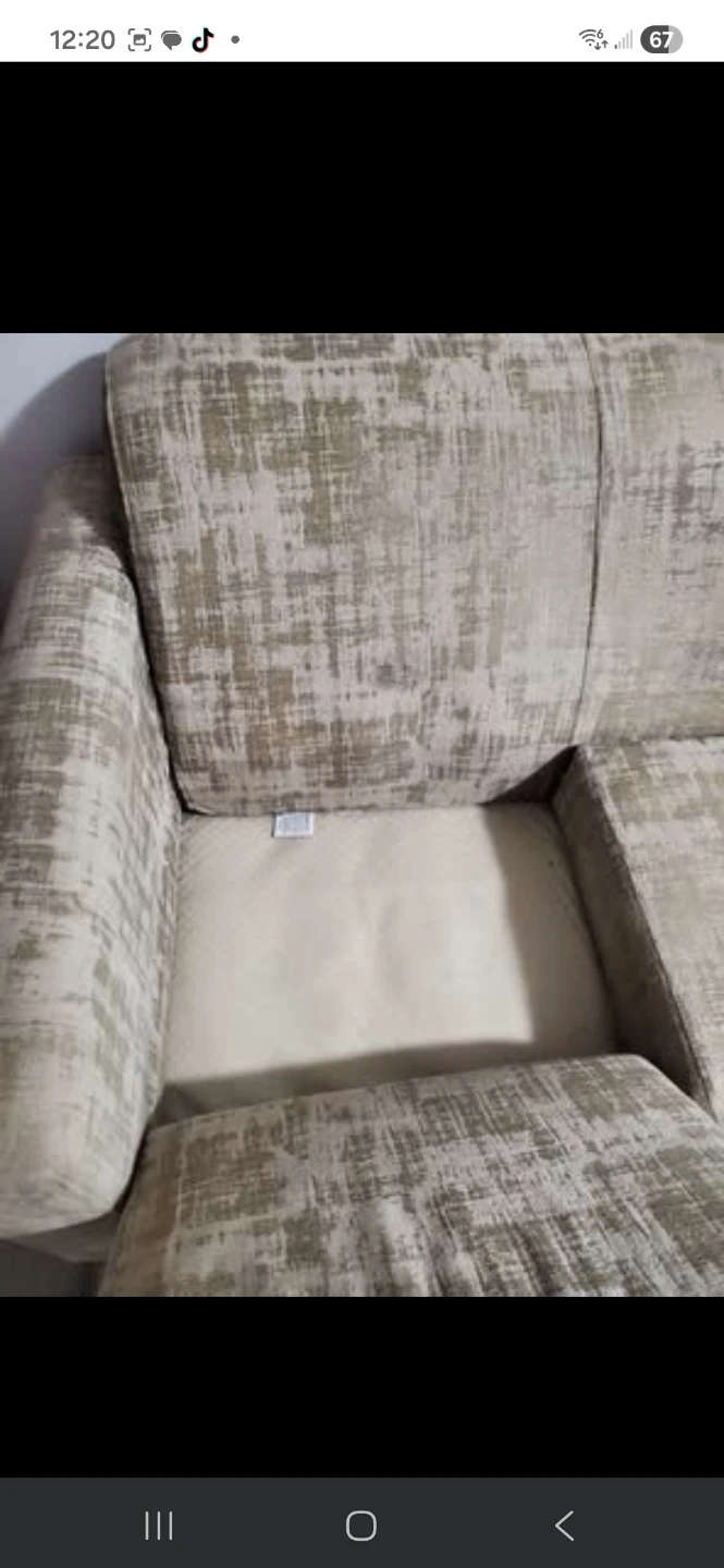 Sofa - Beige Patterned Fabric - photo 2