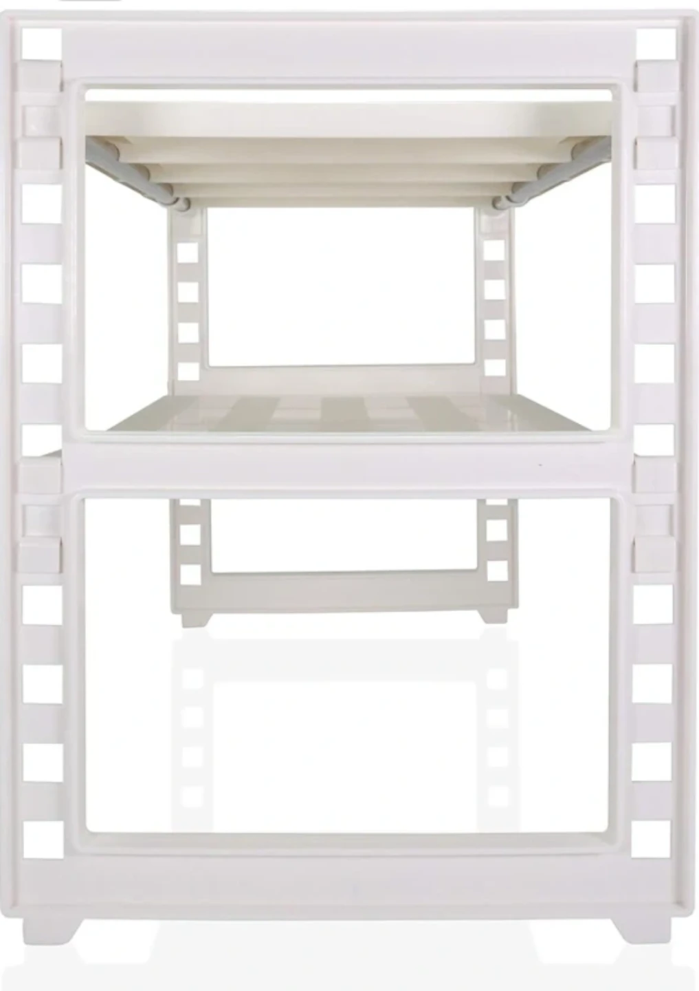 White Metal Clothes Rack with Wheels - photo 5