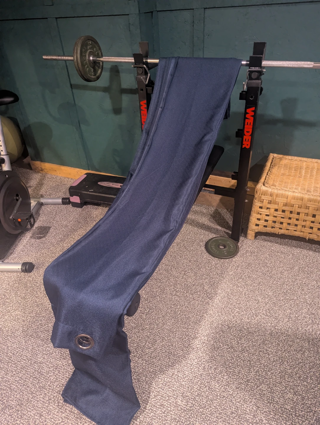 New blue drapes with grommets