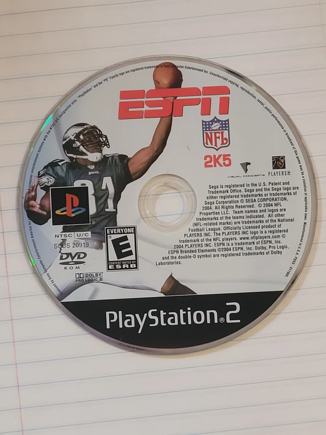 ESPN NFL 2K5 PlayStation 2 Game