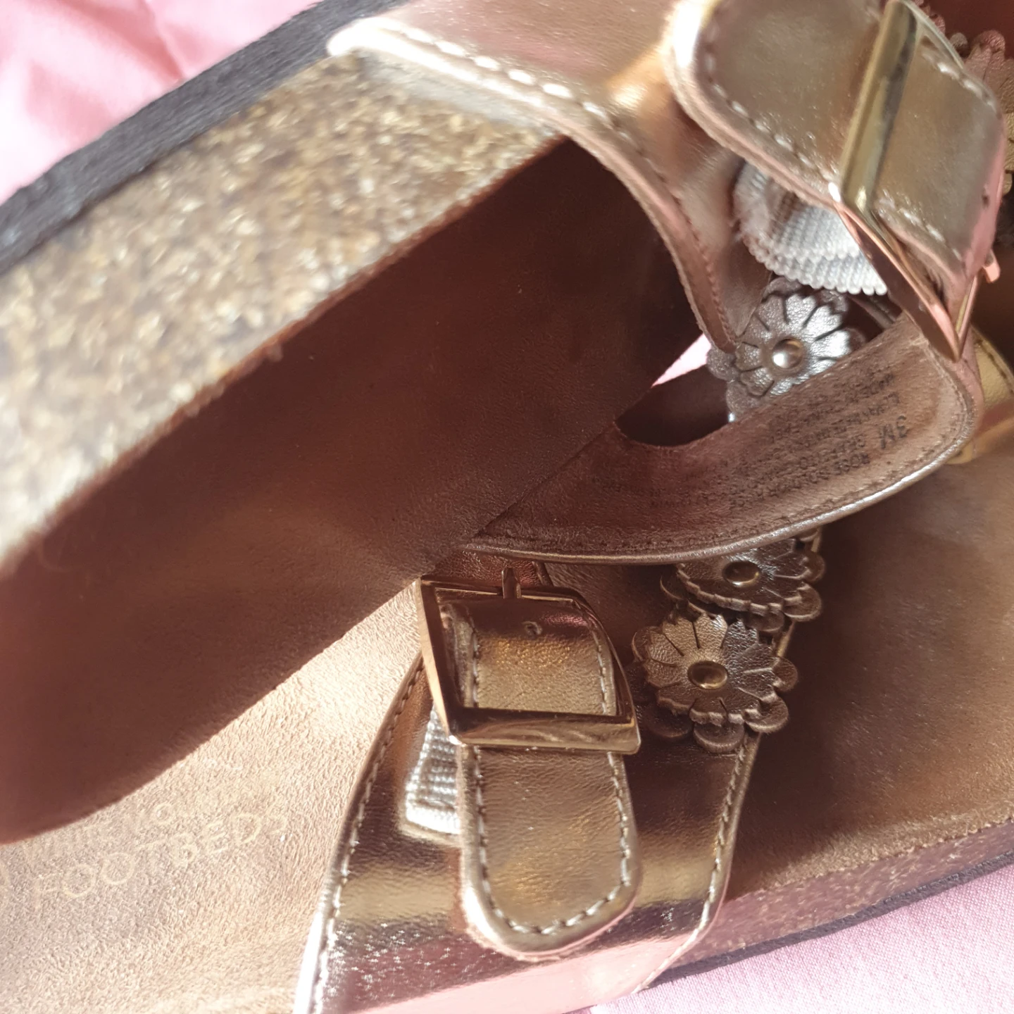 Rose Gold Flower Sandals - photo 2
