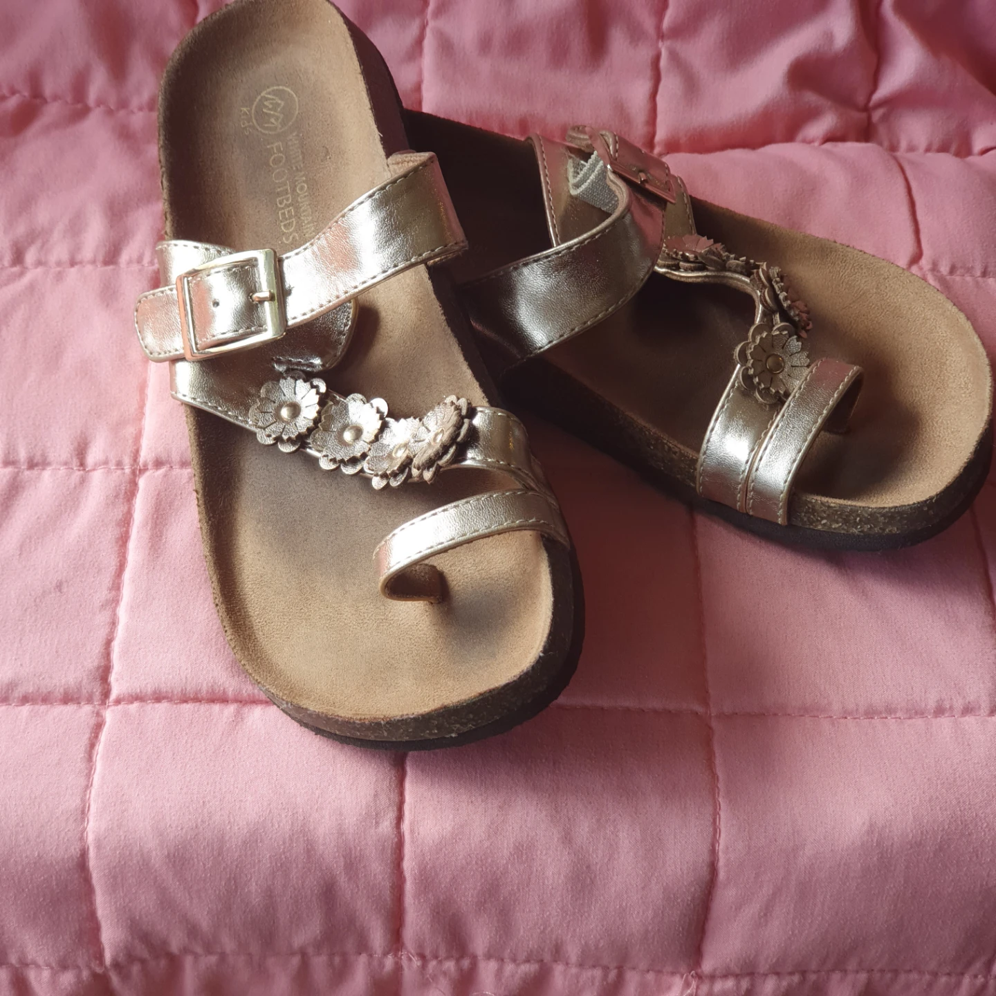 Rose Gold Flower Sandals - photo 4