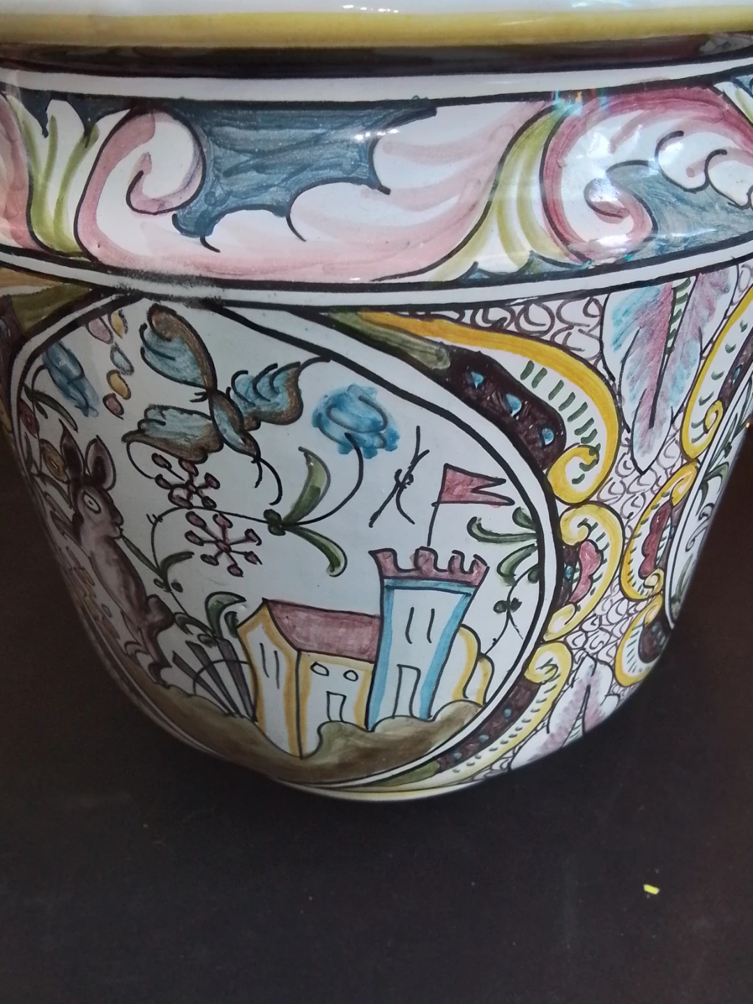 Vintage Hand Painted Portuguese Ceramic Vase Signed Berardos - photo 5