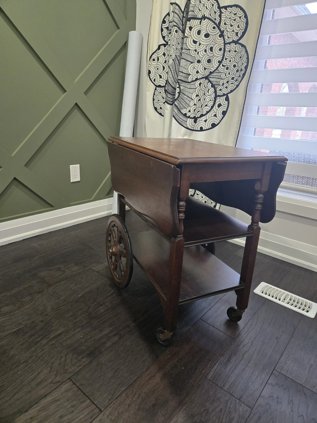 Vintage Wooden Serving Cart