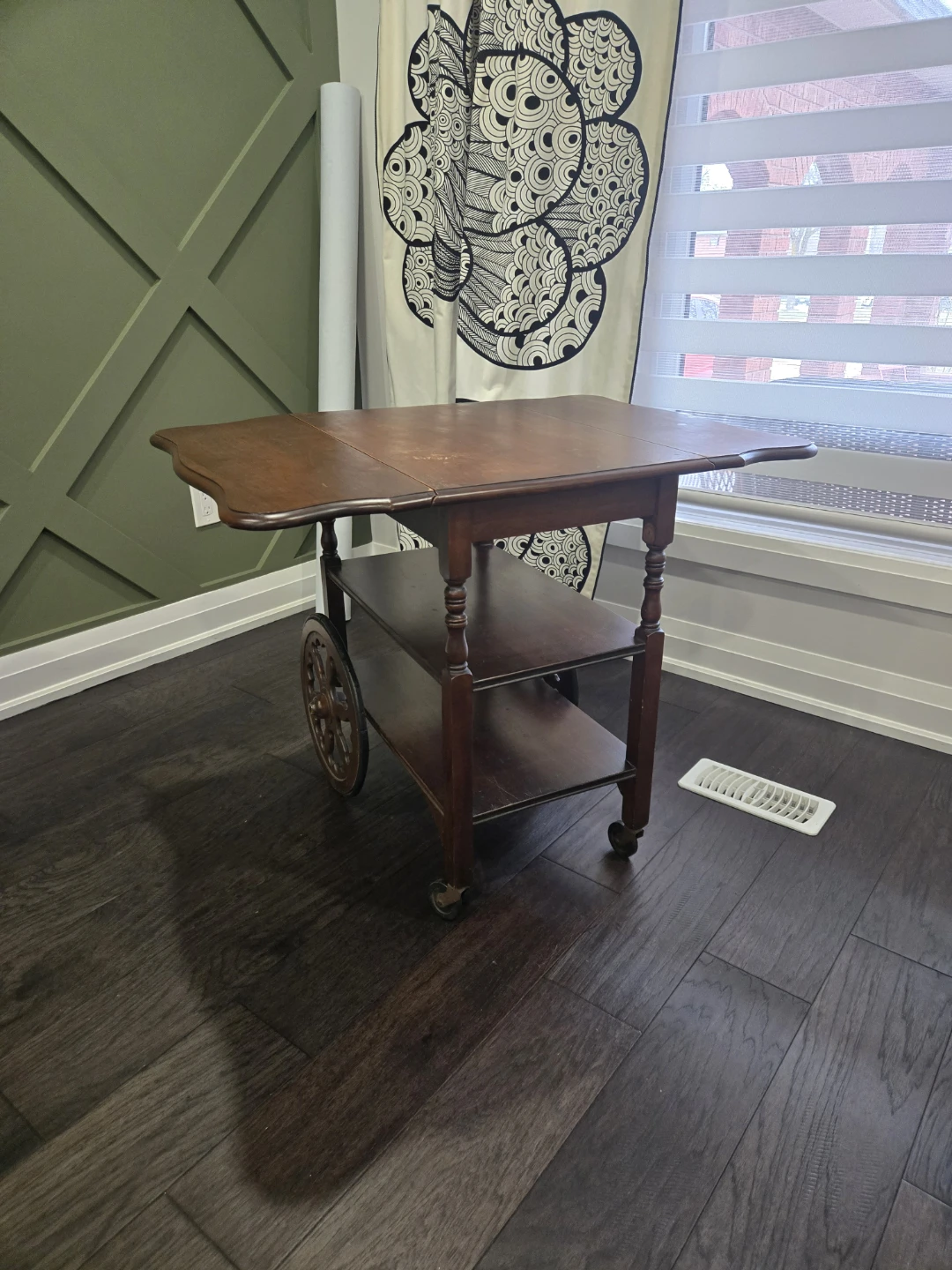 Vintage Wooden Serving Cart - photo 2