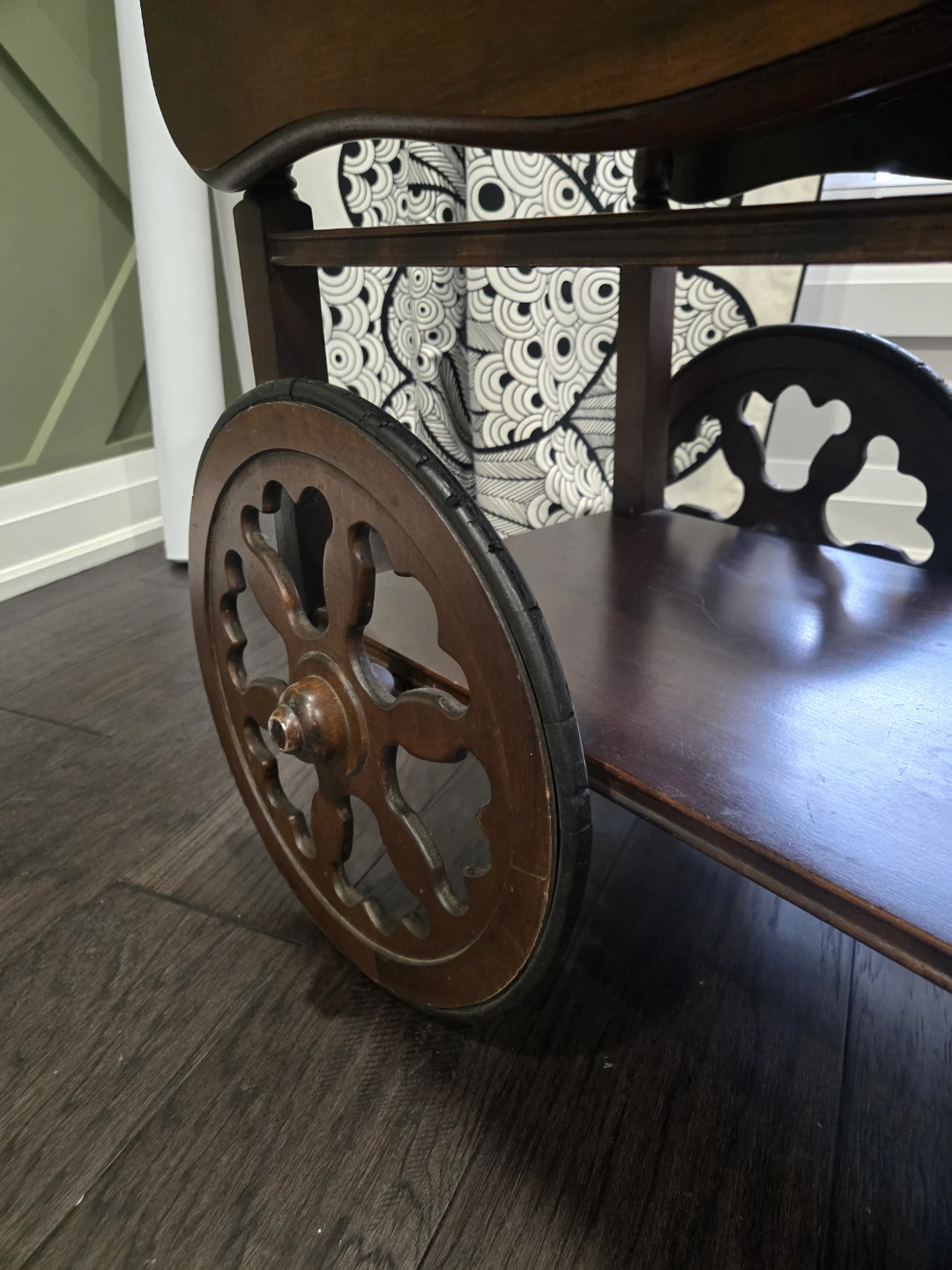 Vintage Wooden Serving Cart - photo 3