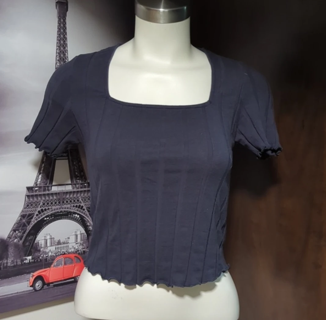American Eagle Outfitters Ribbed Square Neck Top