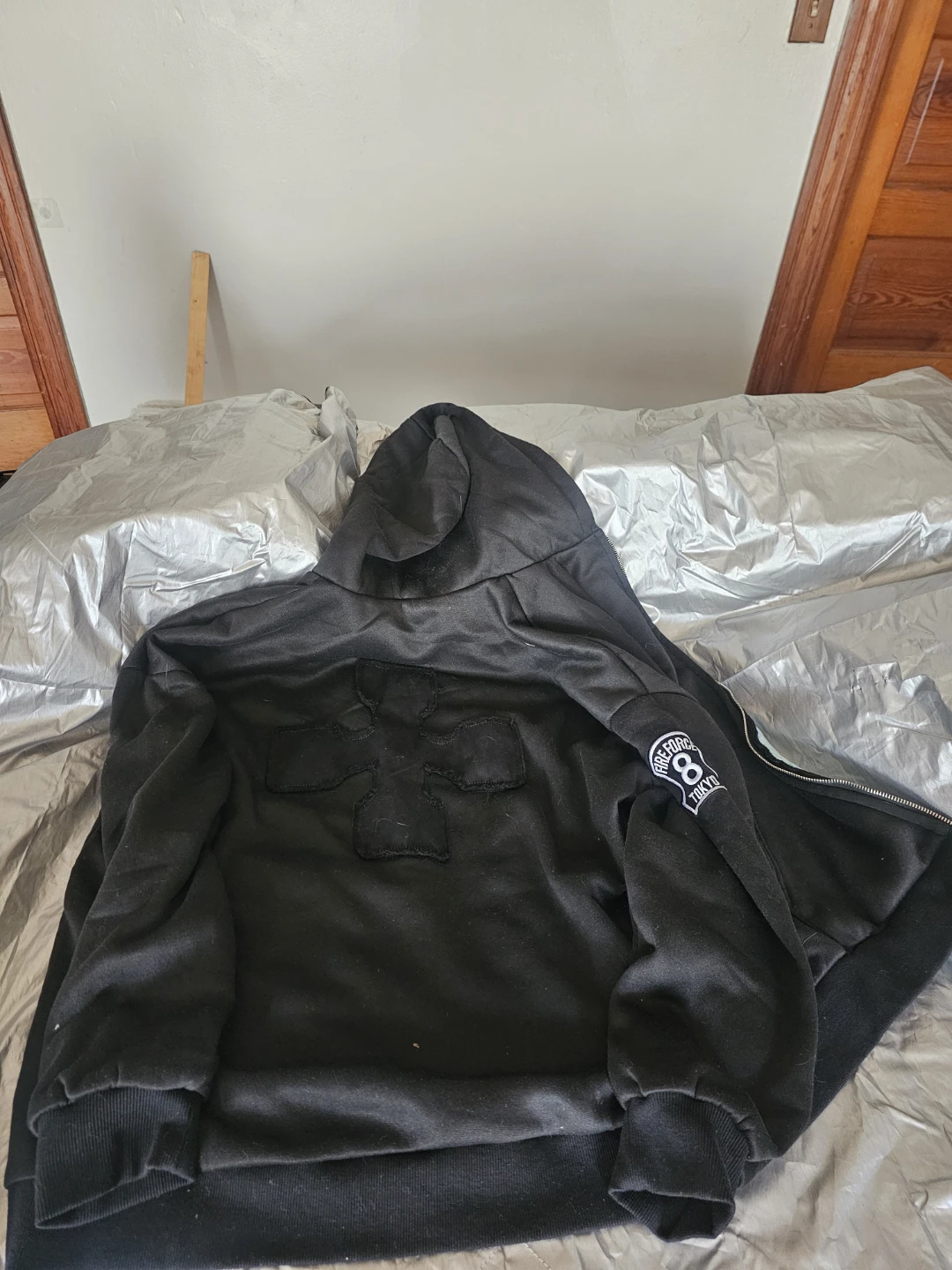 Black Full Zip Hoodie fire force - photo 2