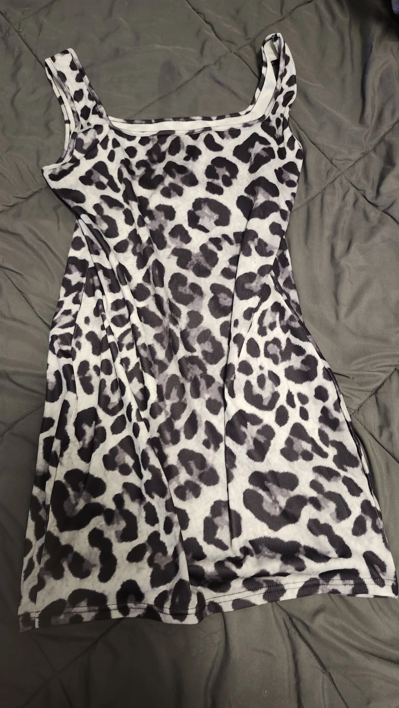 Women's Leopard Print Sleeveless Mini Dress - photo 2
