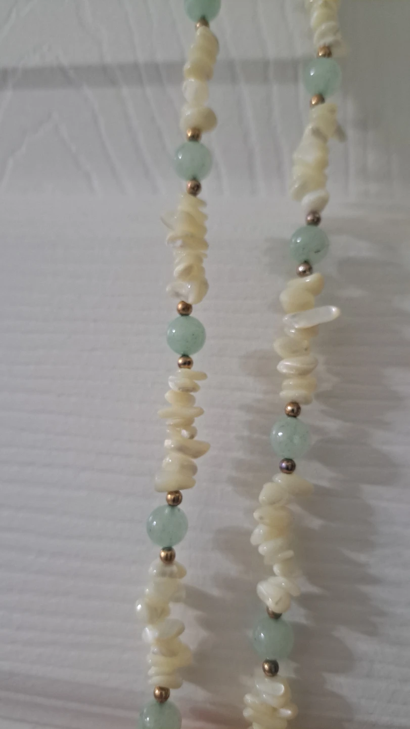 Beaded Necklace - Shell & Jade - photo 2