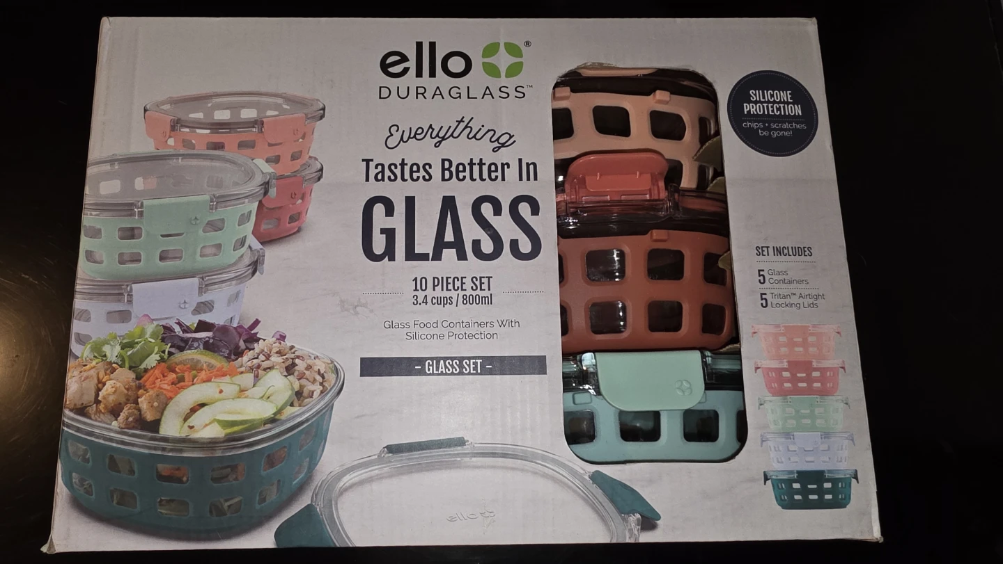 Ello Duraglass 10 Piece Food Storage Container Set