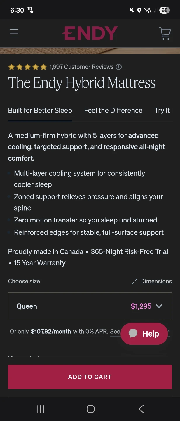 Endy Queen Hybrid Mattress - photo 3