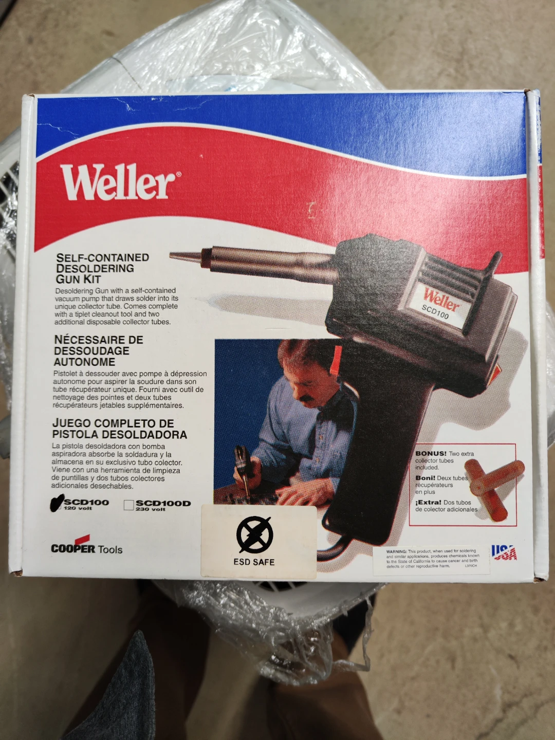 Weller SCD100 Self-Contained Desoldering Gun Kit - photo 3