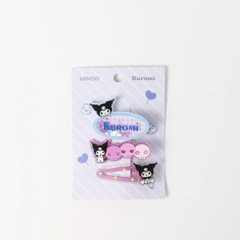 Kuromi Hair Clips and Accessories Set