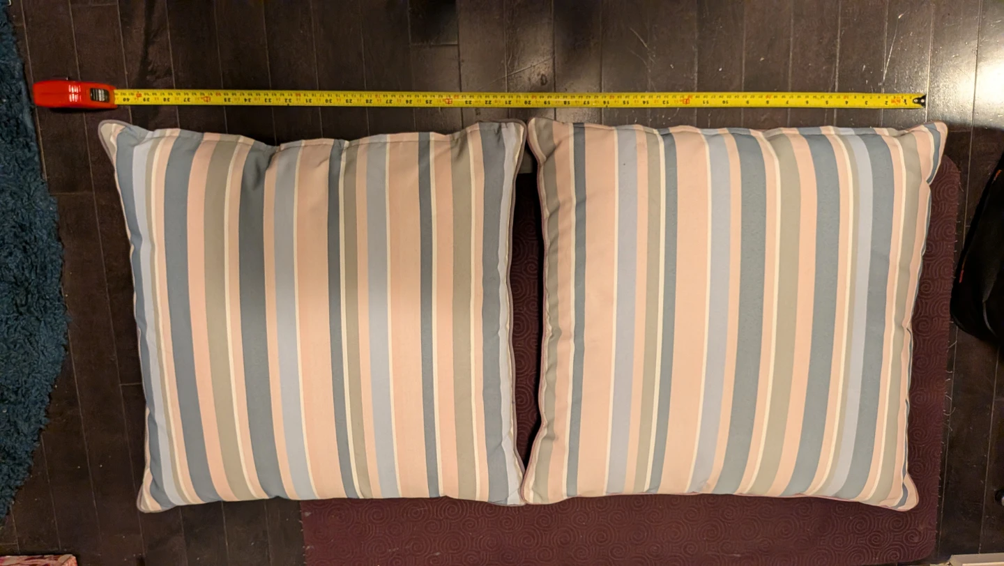 Striped Outdoor Throw Pillows (Set of 2) - photo 2