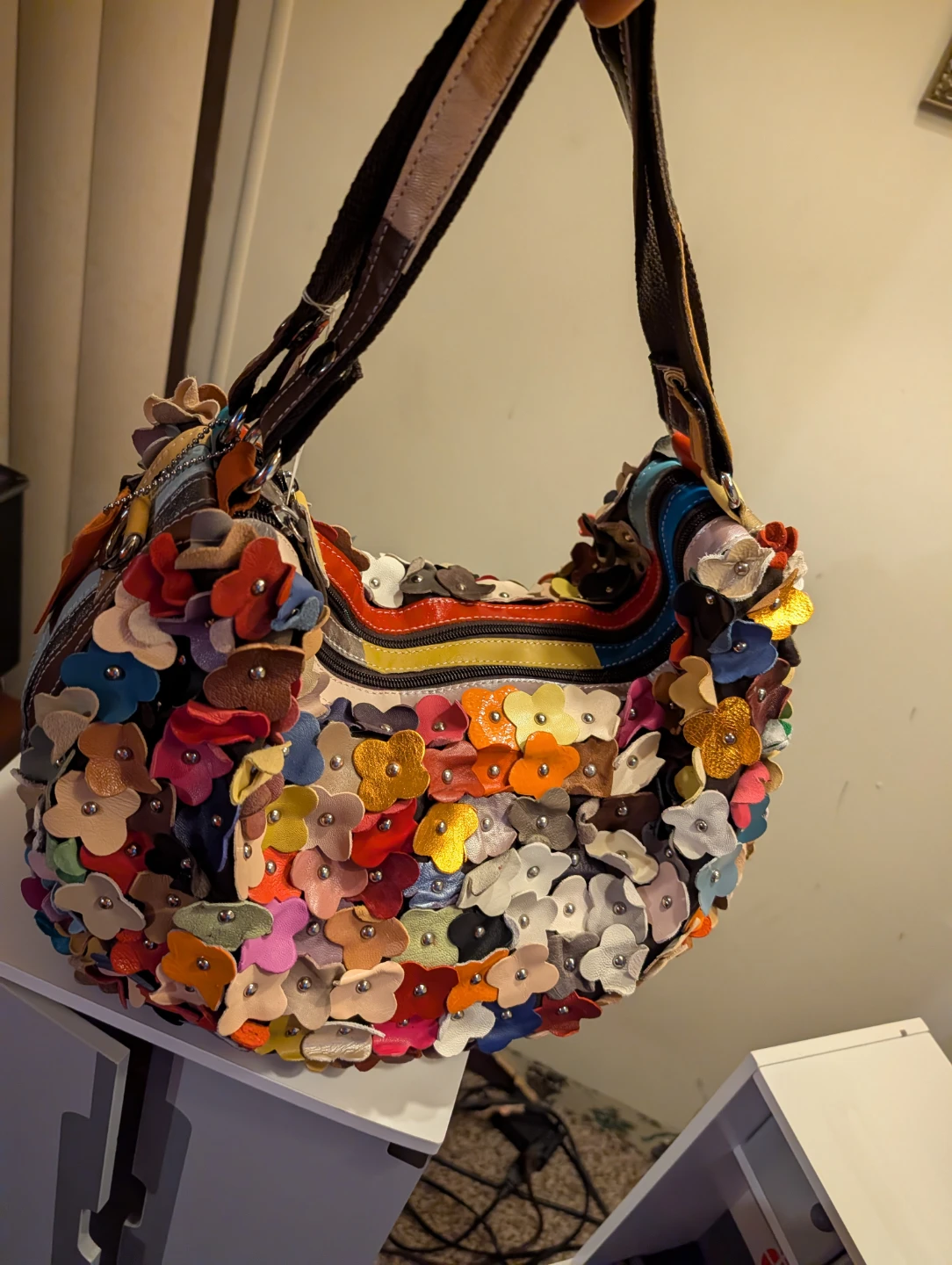 Colourful Floral Hobo Bag